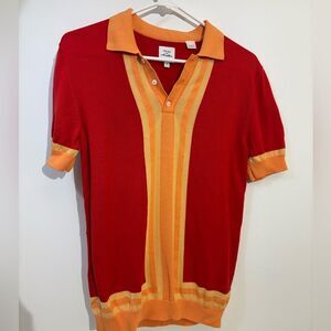 Max 'N Chester Knits Mens Small Shot Sleeve Sweater Polo